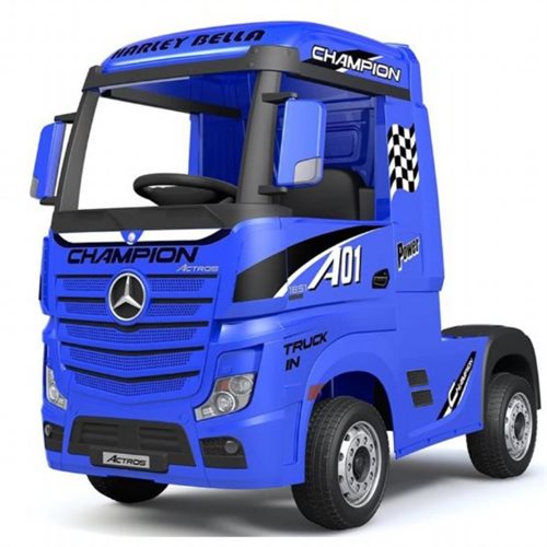 Elbil til børn Mercedes Actros Lastbil 4x12V Blå