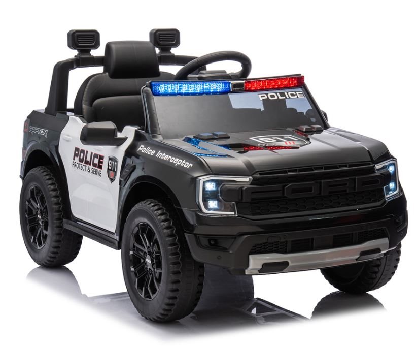 Elbil til børn Ford Ranger Politi med lædersæder
