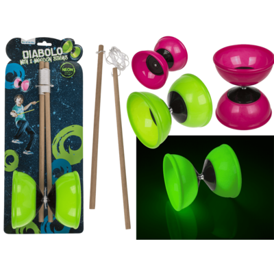 Diabolo med 2 Träpinnar