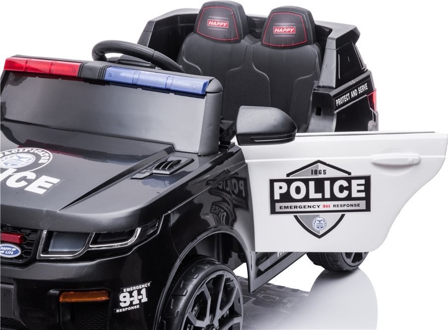 Elbil Børn Azeno Police SUV sort