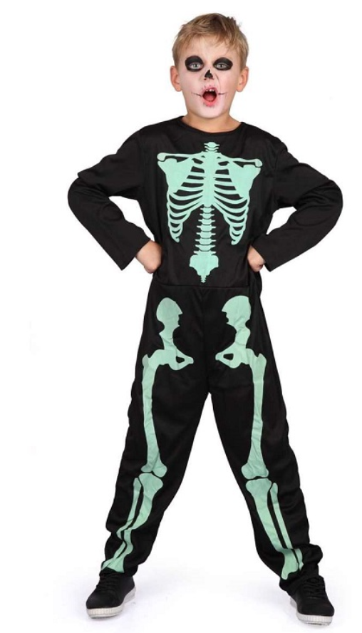 Halloween Skelet Udklædning (120 cm)