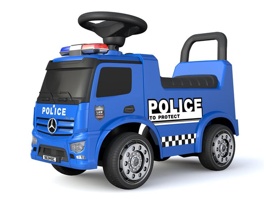 Gåbil Mercedes Polisbil Blå