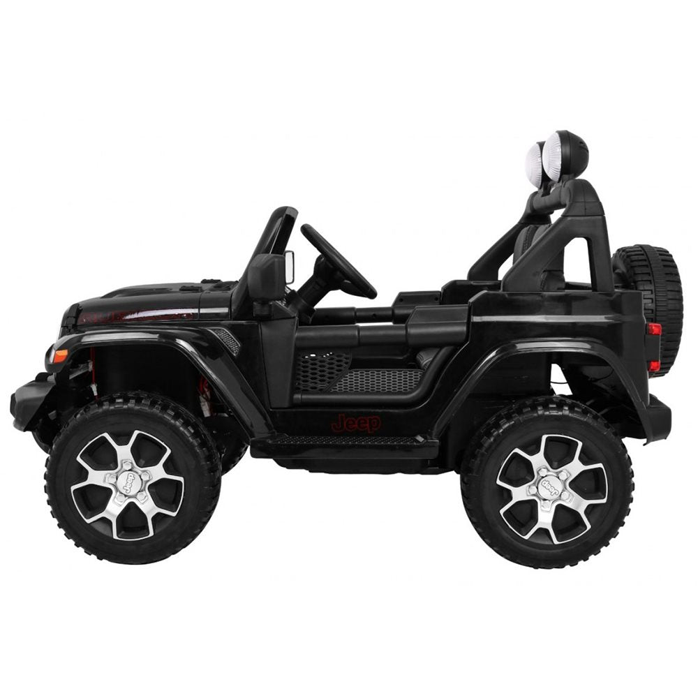 Elbil til børn Jeep Wrangler Rubicon 4x12V Sort