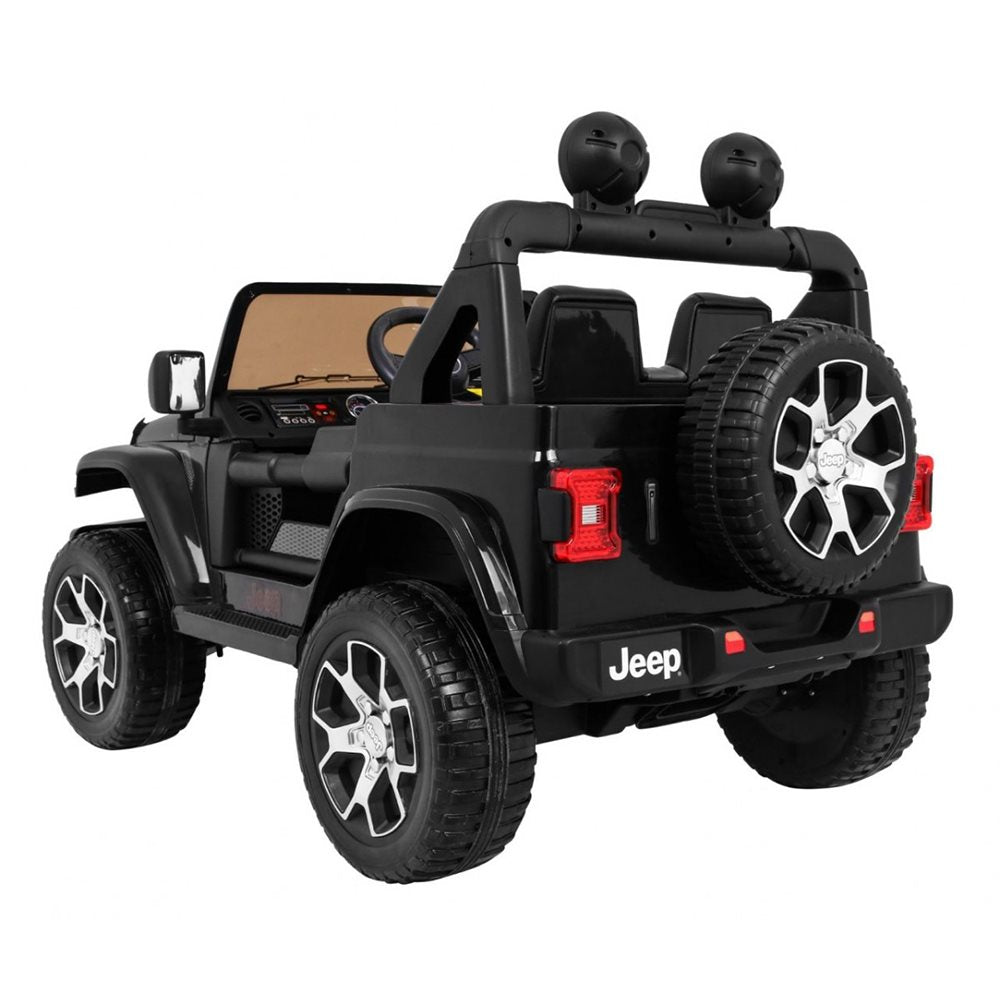 Elbil til børn Jeep Wrangler Rubicon 4x12V Sort
