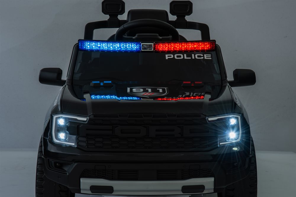 Elbil til børn Ford Ranger Politi med lædersæder