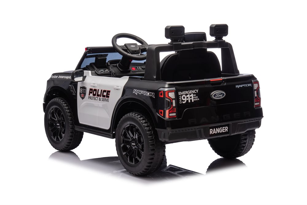 Elbil til børn Ford Ranger Politi med lædersæder