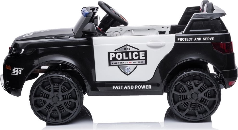 Elbil Børn Azeno Police SUV sort