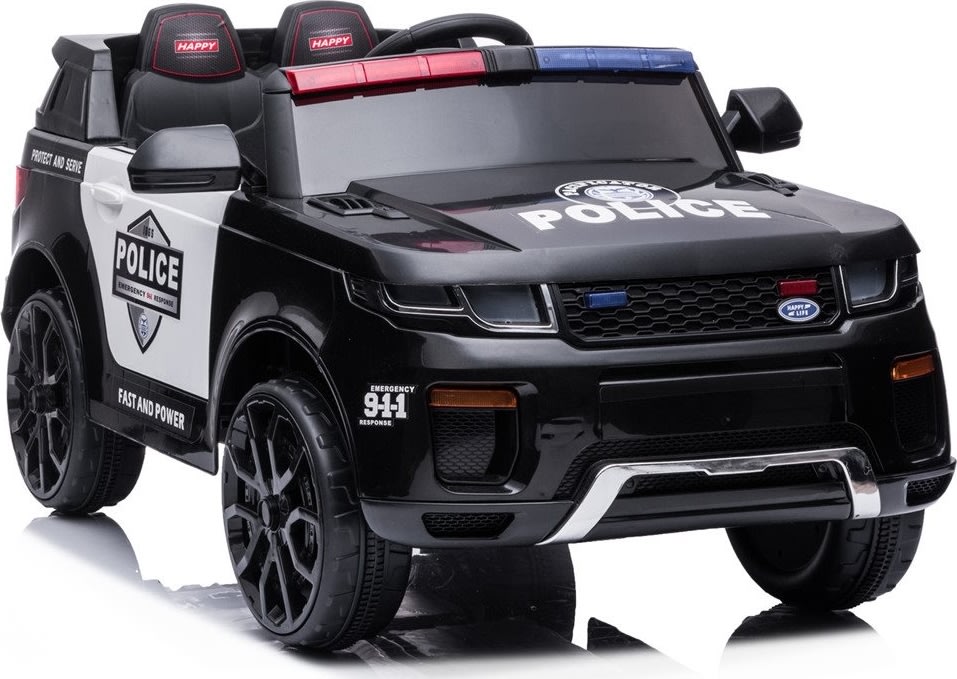 Elbil Børn Azeno Police SUV sort