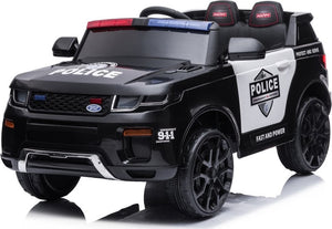 Elbil Barn Azeno Police SUV svart