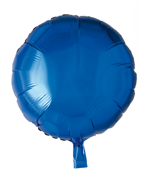 Folieballong, rund, blå, 46 cm