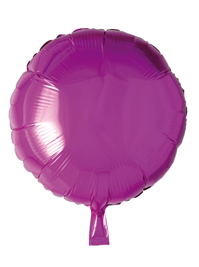 Folieballong, rund, lila, 46 cm
