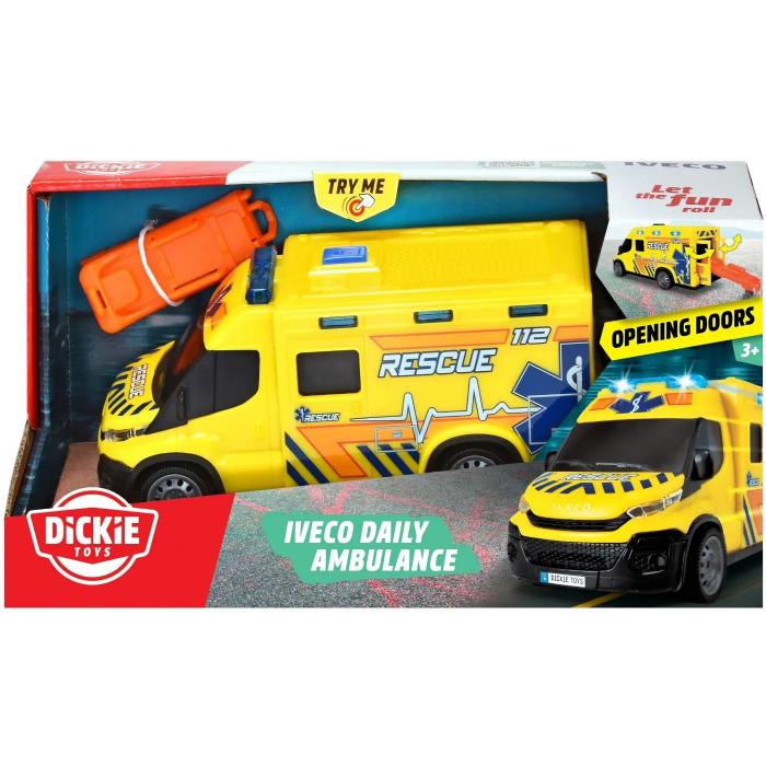 Legetøjs ambulance med lyd og lys - Iveco Daily Ambulance