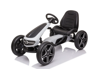 Trampbil Mercedes Benz gokart vit