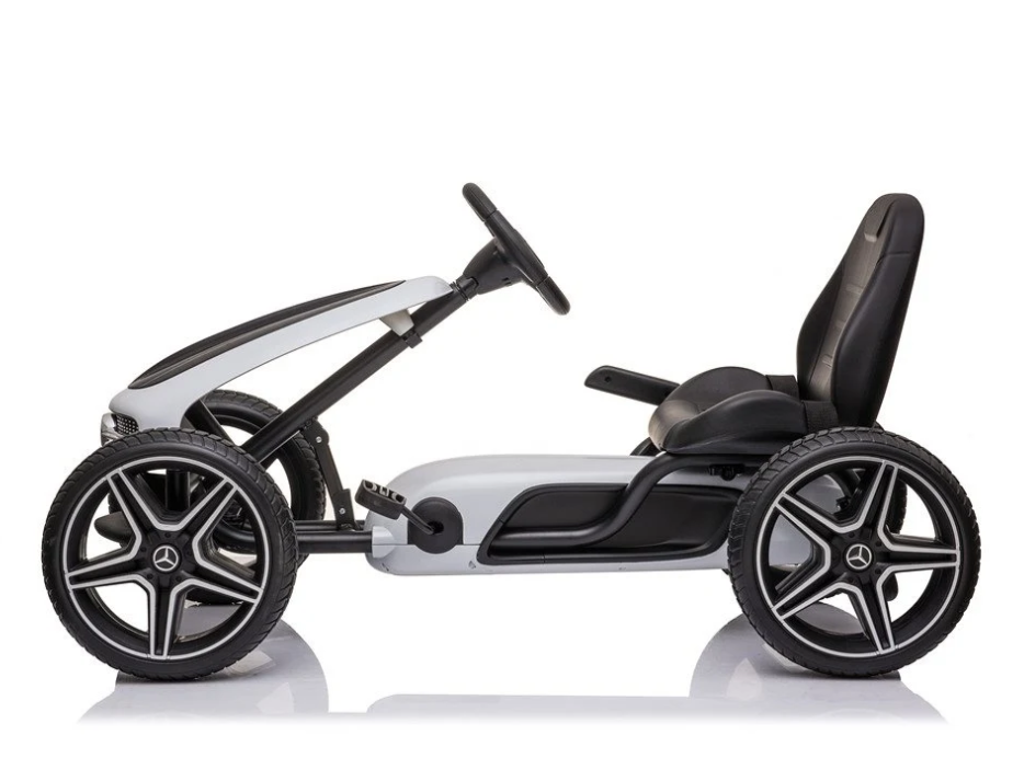 Trampolin Mercedes Benz gokart hvid