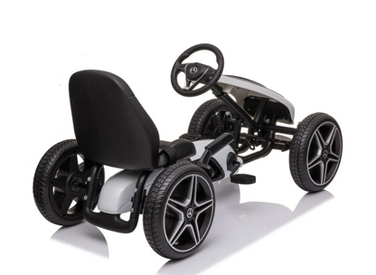 Trampolin Mercedes Benz gokart hvid