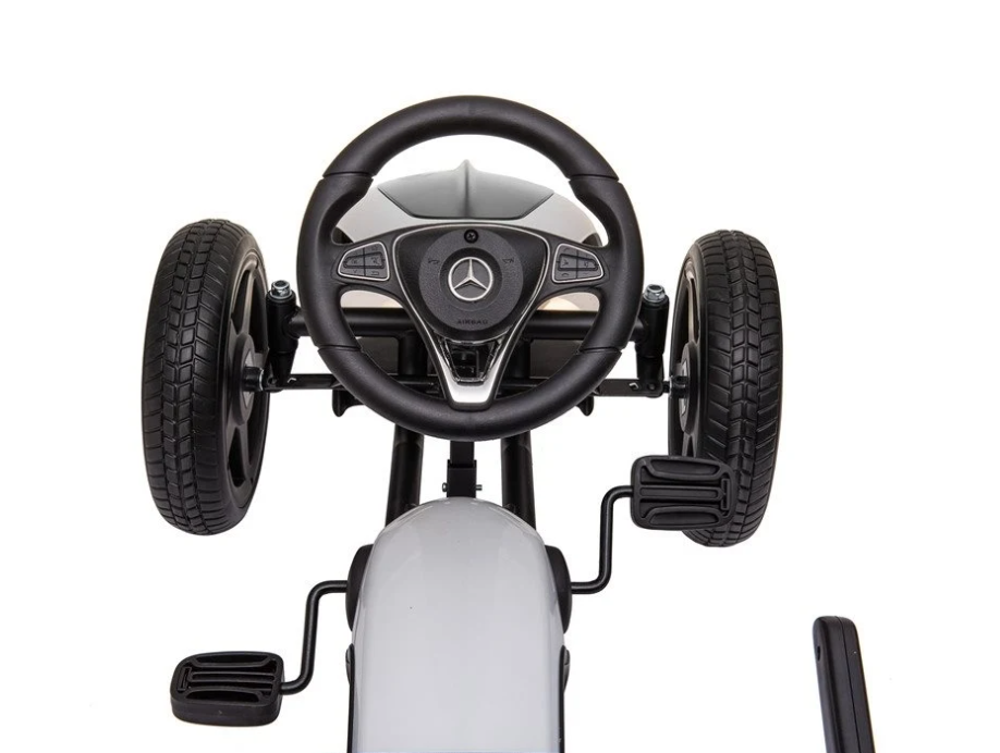 Trampolin Mercedes Benz gokart hvid