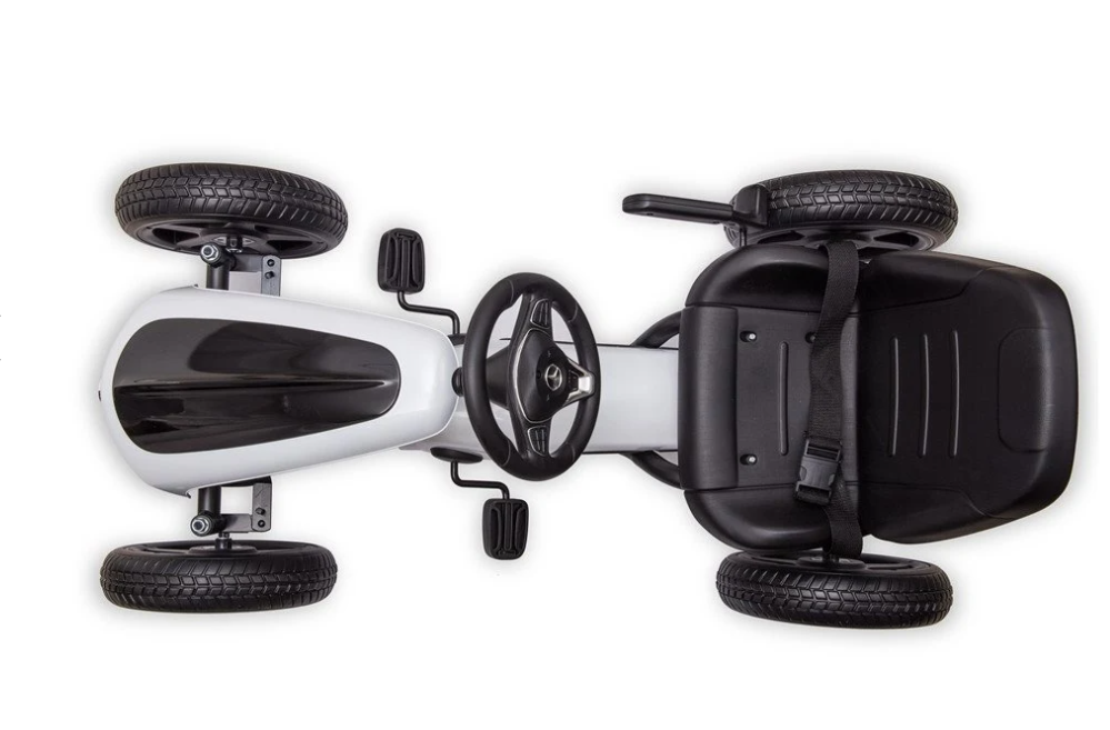 Trampolin Mercedes Benz gokart hvid
