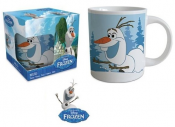 Krus med OLAF motiver (Disney Frosne) i en gaveæske! (Hvid tekst med blå Bg