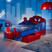 Spiderman seng med opbevaring
