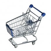 Mini indkøbskurv i metal 14x14cm