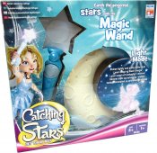 Catching Stars-spil med lampestjerner, hvid / blå