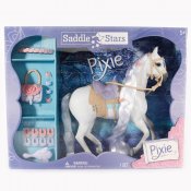 Toy hest med tilbehør, Saddle Stjerner