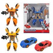 Transforming robot bil med lyd og lys
