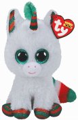 TY Tøjdyr Christmas Collection Snowfall Unicorn Beanie Boos 15 cm