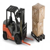 Gaffeltruck med palle & lastkasser