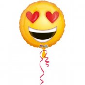 Emoji Heart Face Folie Ballon