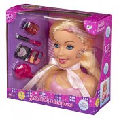 Make-up hoved med tilbehør