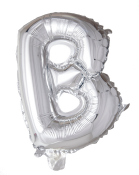 Folie balloner med bogstaver i sølv 41 cm