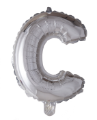 Folie balloner med bogstaver i sølv 41 cm