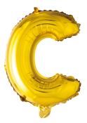 Folie balloner med bogstaver i guld 41 cm