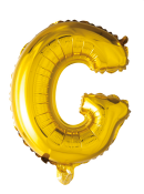 Folie balloner med bogstaver i guld 41 cm