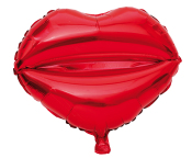 Folie balloner, læber, rød, 46 cm
