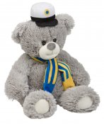 Student bamse grå, omkring 40 cm