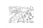 Disney Nalle Puh gulvpuslespil 24 brikker 2 i 1