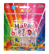Fødselsdag stearinlys med tekst fødselsdagen i lyserød