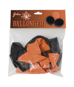Halloween balloner 10 pack 31cm sort / orange