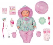 Baby Born Eksklusiv vinterudgave Pige Blå øjne Soft Touch, 43 cm dukke