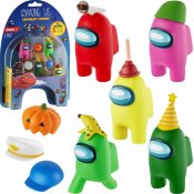Among Us Crewmate Figurer med hatte 5-Pak