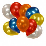 Festballoner i blandede farver 10-pak