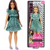 Barbie fashionistas med prikket kjole