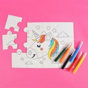 Enhjørning Mal Selv Puslespil