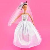 Dukke med brudekjole - 2 forskellige varianter