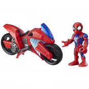 Superhero med fig motorcykel Spiderman