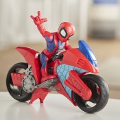 Superhero med fig motorcykel Spiderman