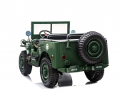 Elbil barn Explorer Jeep V12 grøn med 3 sæder