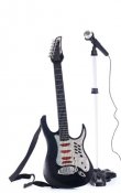 Elektrisk guitar med mikrofon og stativsæt